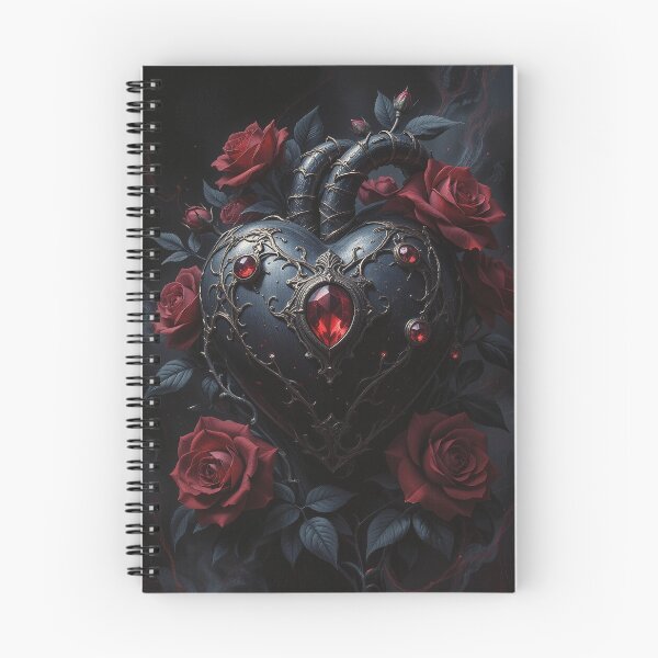 Item preview, Gothic Heart with Roses – Dark Valentine’s Day Art designed and sold by DiceWay.