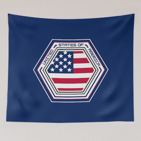 Item preview, United States of America Hexagon Emblem – Patriotic Flag Design for Veterans, Military Families, and Proud Americans designed and sold by GFamilyC.