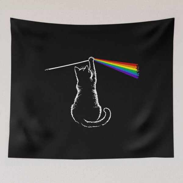 Item preview, Playful Prism Cat Rainbow Science Dark Side Parody designed and sold by w1ckerman.