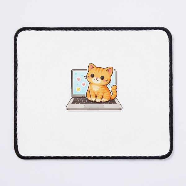 Item preview, Cat Sitting on Laptop designed and sold by jensenlovescats.