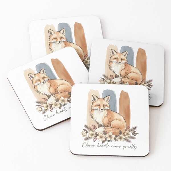 Item preview, Watercolor Fox With Floral Quote and Autumn Tones designed and sold by Furr-n-Purr.