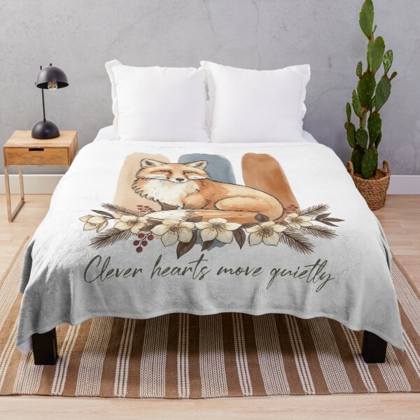 Item preview, Watercolor Fox With Floral Quote and Autumn Tones designed and sold by Furr-n-Purr.