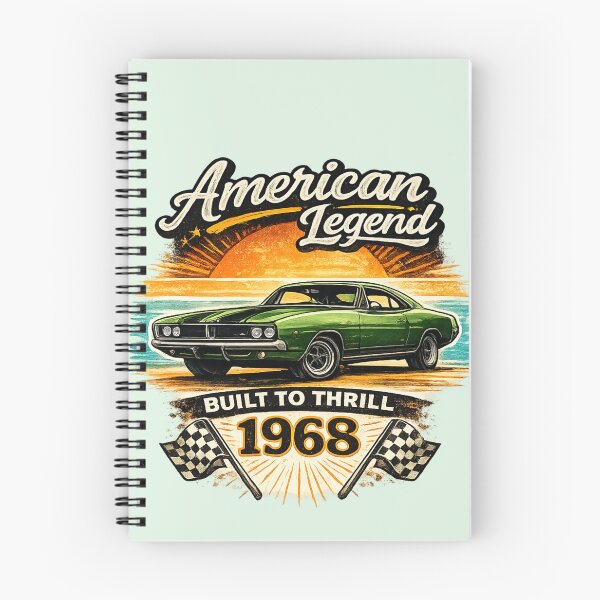 Item preview, American Legend 1968 Muscle Car AI Retro Graphic designed and sold by Cleora Art .