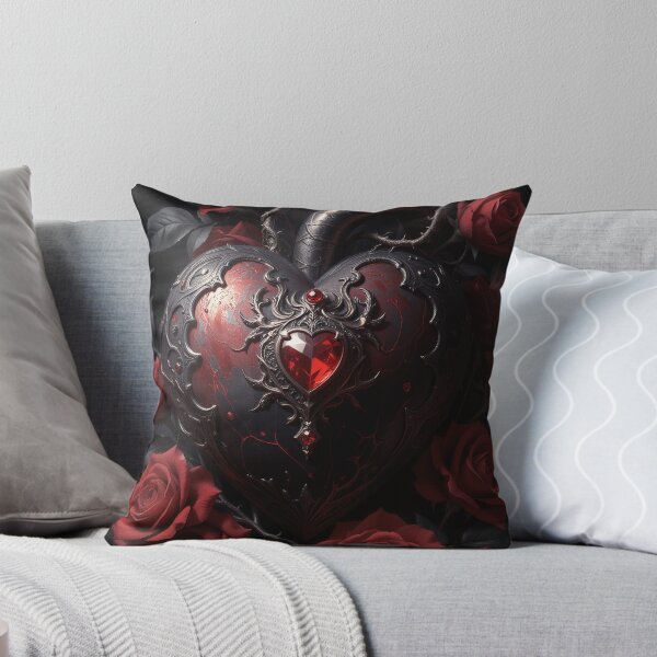 Item preview, Gothic Heart with Roses – Dark Valentine’s Day Art designed and sold by DiceWay.
