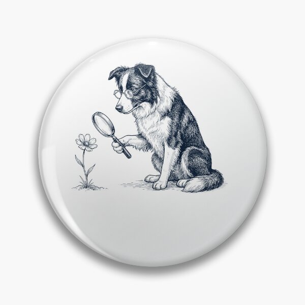 Item preview, Vintage Border Collie Botanist Flower Dog Mom Dad designed and sold by DoodleTortle.