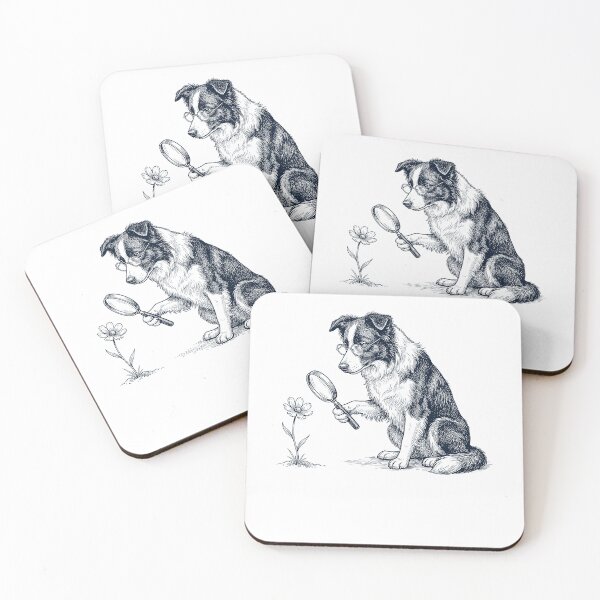 Item preview, Vintage Border Collie Botanist Flower Dog Mom Dad designed and sold by DoodleTortle.
