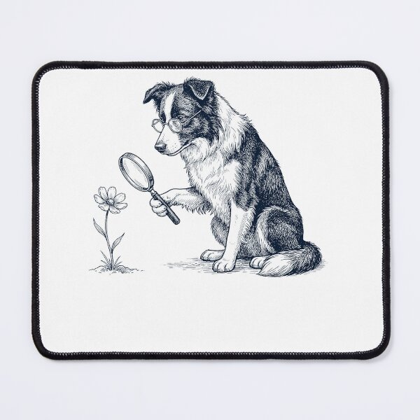 Item preview, Vintage Border Collie Botanist Flower Dog Mom Dad designed and sold by DoodleTortle.
