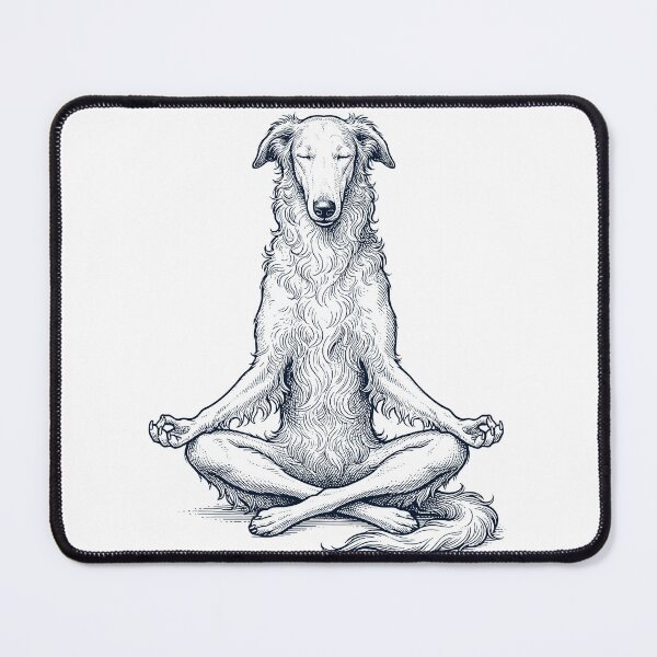 Item preview, Vintage Borzoi Yoga Lotus Meditation Dog Lover designed and sold by DoodleTortle.
