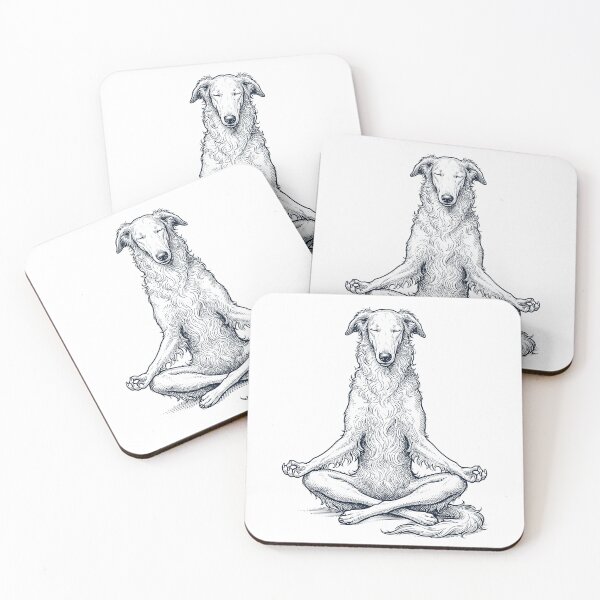 Item preview, Vintage Borzoi Yoga Lotus Meditation Dog Lover designed and sold by DoodleTortle.