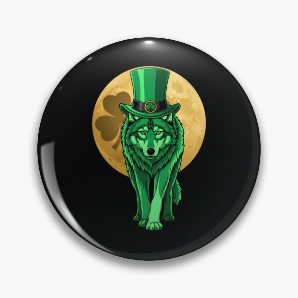 Item preview, Retro Wolf & Shamrock Irish St. Patrick’s Day Appa designed and sold by OlakunleOloroz.