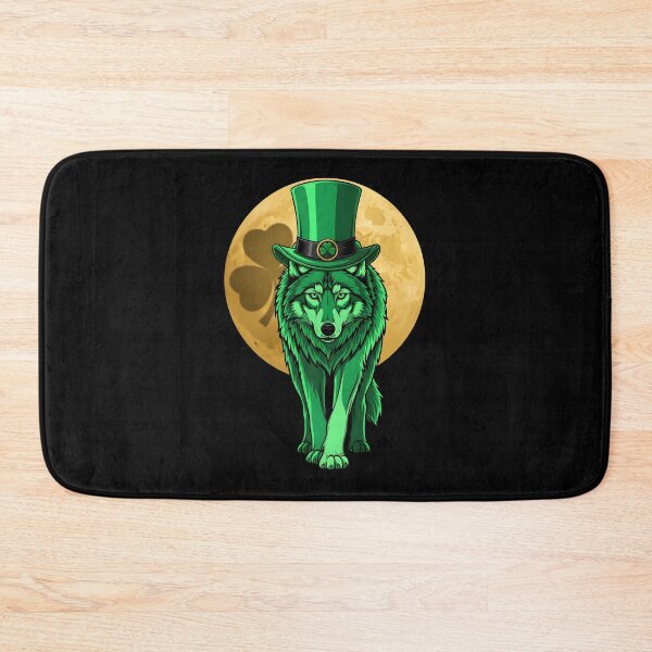 Item preview, Retro Wolf & Shamrock Irish St. Patrick’s Day Appa designed and sold by OlakunleOloroz.