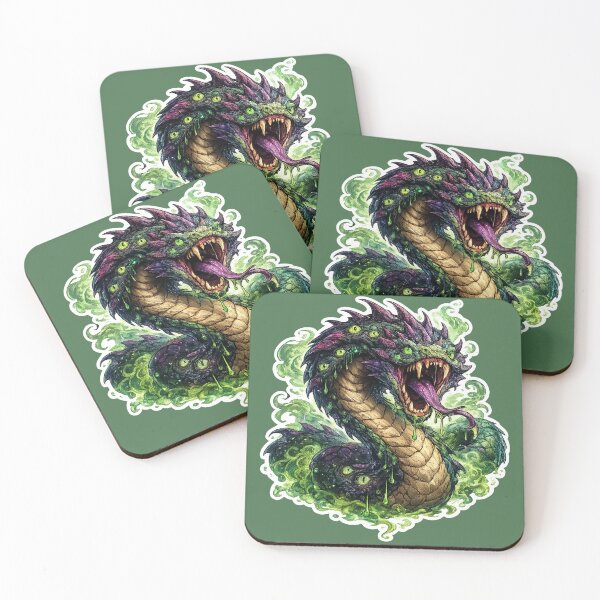 Item preview, Venomous Serpent Monster Sticker – Dark Fantasy Snake Creature designed and sold by DrizzyV.