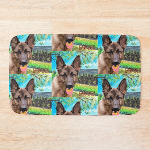 Item preview, German Shepherd on floral Background designed and sold by simplysign.