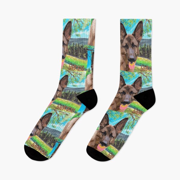 Item preview, German Shepherd on floral Background designed and sold by simplysign.