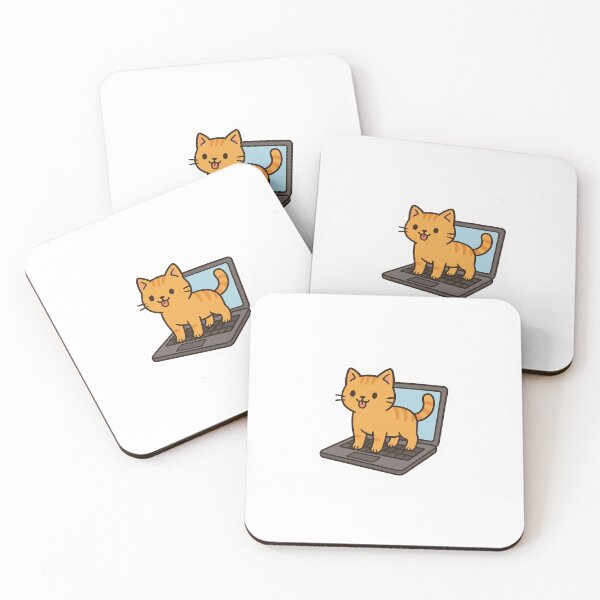 Item preview, Cat Sitting on Laptop designed and sold by jensenlovescats.