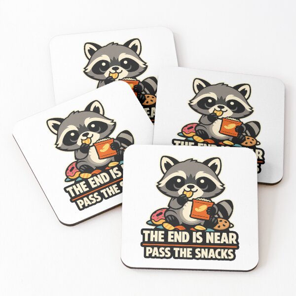 Item preview, The end is near Pass The Snacks Raccoon designed and sold by ZuToMi.