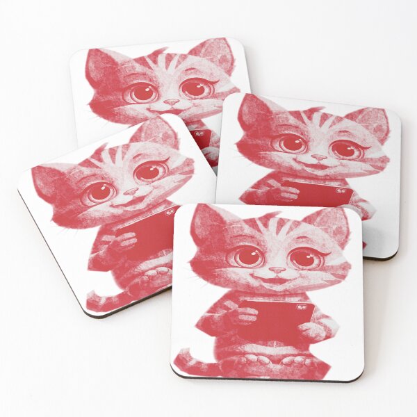 Item preview, Cute Cat Using Phone designed and sold by kinpirks.