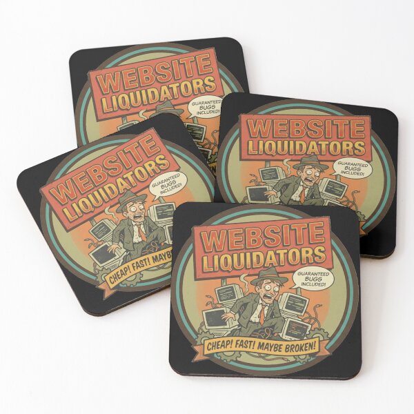 Item preview, Website Liquidators - Guaranteed Bugs Included - Retro Developer Humor designed and sold by Stone-T .