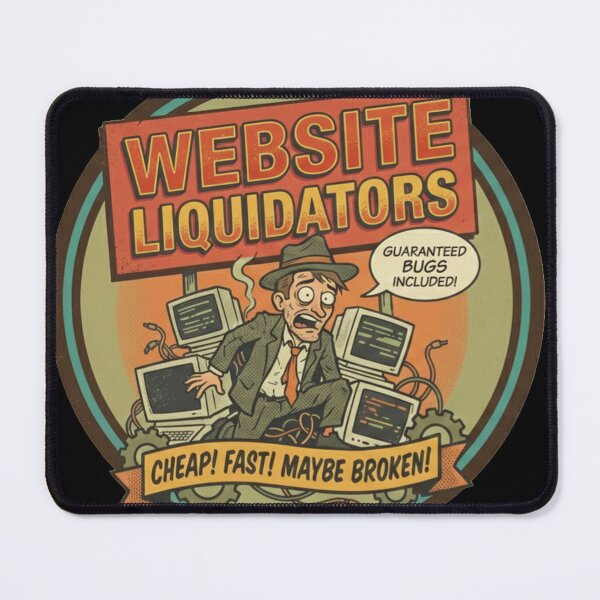 Item preview, Website Liquidators - Guaranteed Bugs Included - Retro Developer Humor designed and sold by Stone-T .