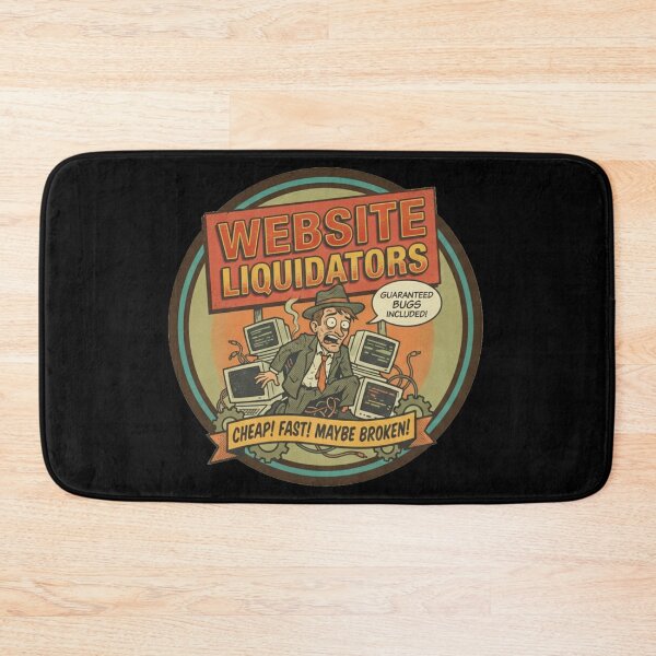 Item preview, Website Liquidators - Guaranteed Bugs Included - Retro Developer Humor designed and sold by Stone-T .