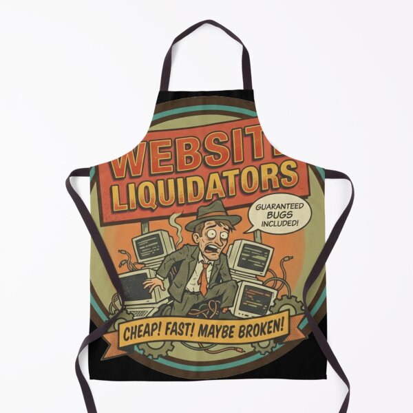 Item preview, Website Liquidators - Guaranteed Bugs Included - Retro Developer Humor designed and sold by Stone-T .