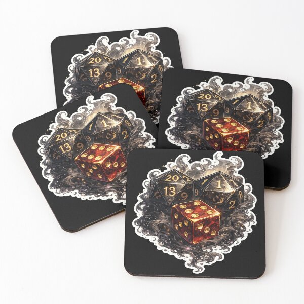 Item preview, Fantasy RPG Dice Sticker – D20 and Dice Illustration designed and sold by DrizzyV.