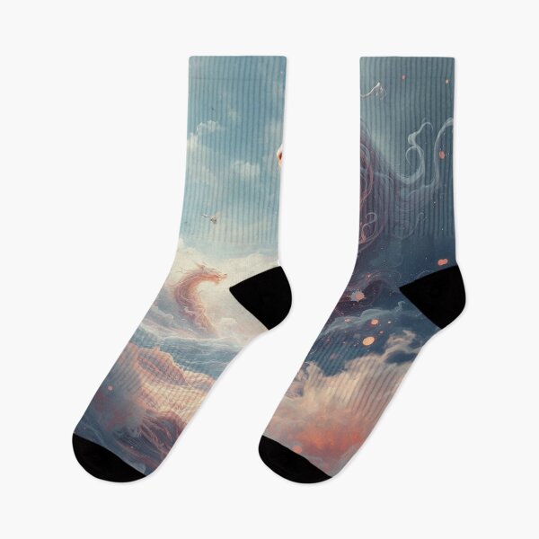Item preview, Pink Dragons in the Ski designed and sold by AlinaSCorner.