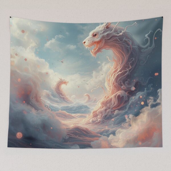Item preview, Pink Dragons in the Ski designed and sold by AlinaSCorner.