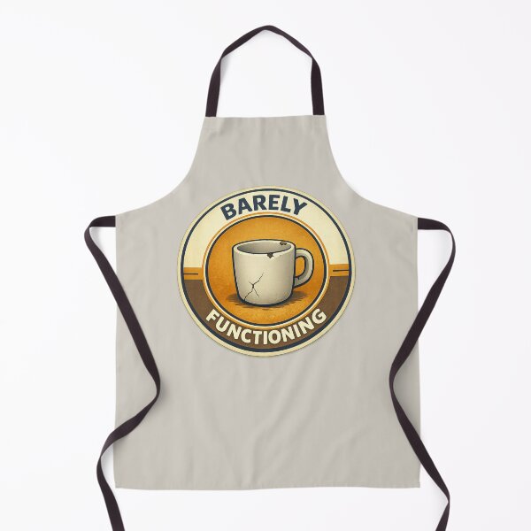 Item preview, Barely Functioning Cracked Mug Badge designed and sold by ChirpInc.