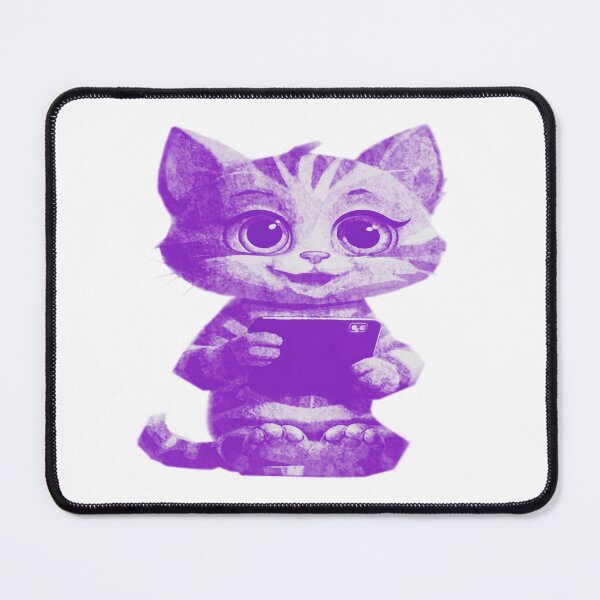 Item preview, Cute Cat Using Phone designed and sold by kinpirks.