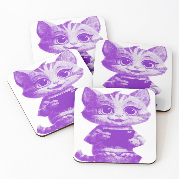 Item preview, Cute Cat Using Phone designed and sold by kinpirks.