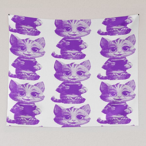 Item preview, Cute Cat Using Phone designed and sold by kinpirks.