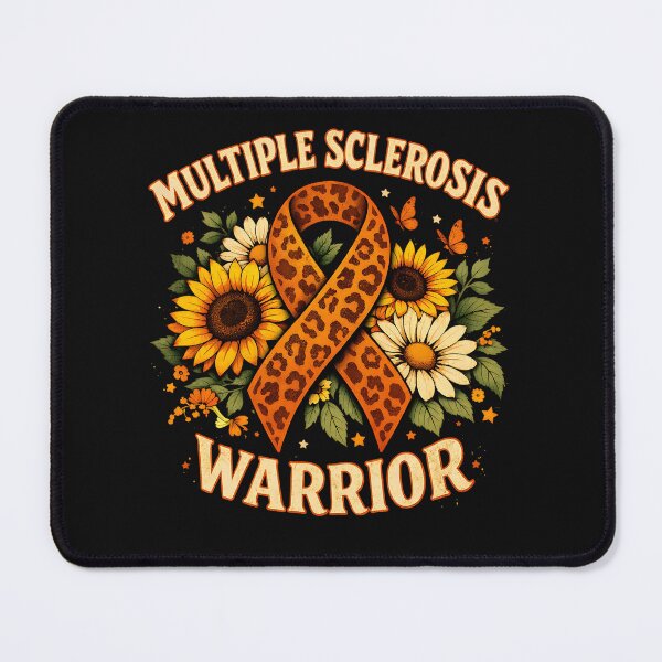 Item preview, Ms Awareness Sunflower Leopard Ribbon Multiple Sclerosis Warrior designed and sold by clothesy7.