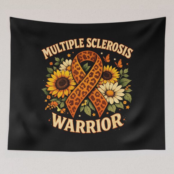 Item preview, Ms Awareness Sunflower Leopard Ribbon Multiple Sclerosis Warrior designed and sold by clothesy7.