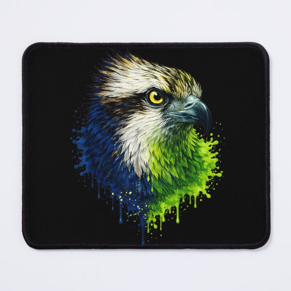 Item preview, Colorful Osprey Eagle Head Ink Splatter Vibrant Bird Of Prey Art designed and sold by GalenoHenley.