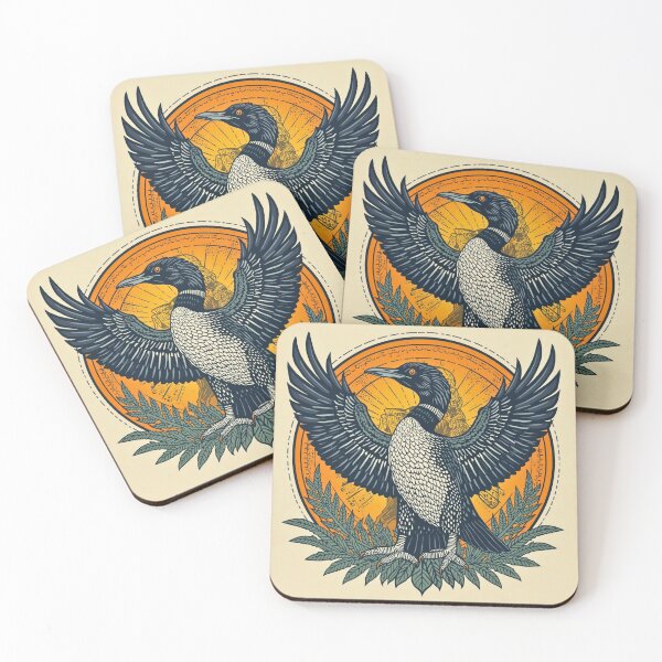 Item preview, Foggy Pine Lake Loon Print designed and sold by Great Sun.