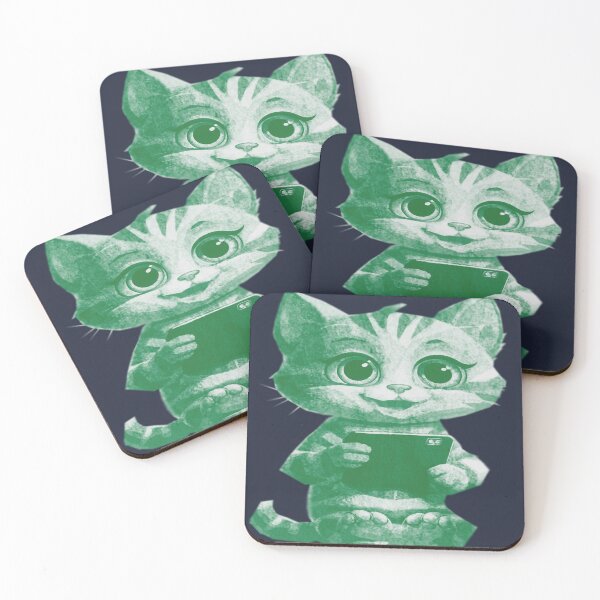 Item preview, Cute Cat Using Phone designed and sold by kinpirks.