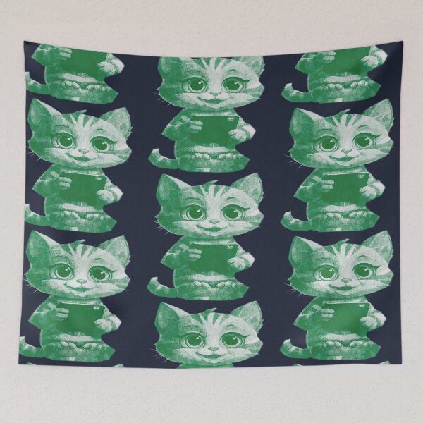 Item preview, Cute Cat Using Phone designed and sold by kinpirks.