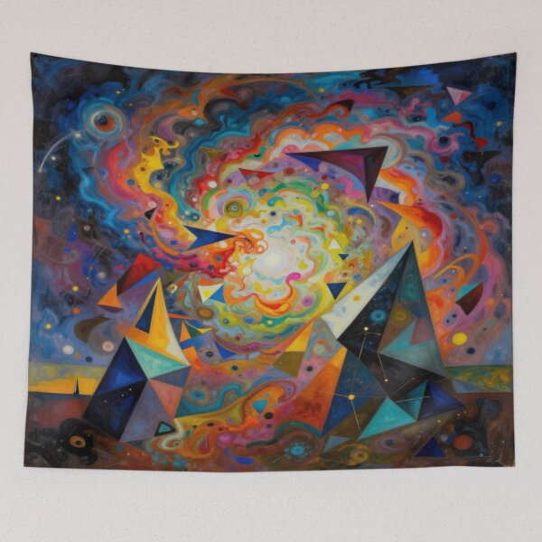 Item preview, Cosmic Geometry – Surreal Dali-inspiration with luminous forms and galactic depth designed and sold by FotoworldEdel.