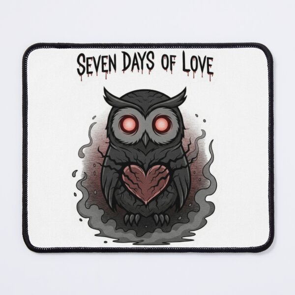 Item preview, Seven Days of Love Owl – Cursed Valentine Horror Sticker designed and sold by Imaginarium of Chaos falcon88 .