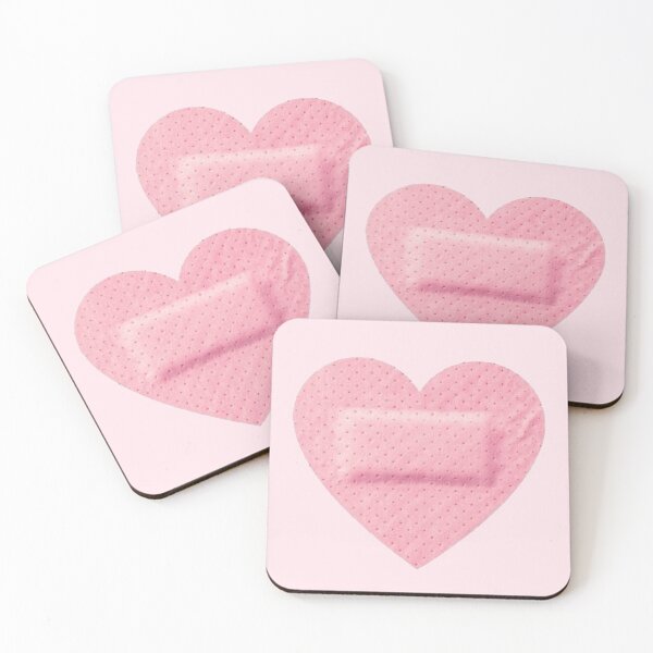 Item preview, pink heart bandaid designed and sold by inainart.