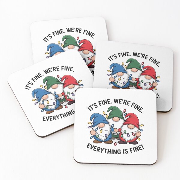 Item preview, It's Fine We're Fine Everything Is Fine Gnome Teacher Xmas designed and sold by angolinnArt.