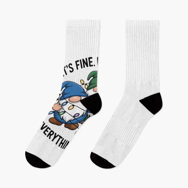 Item preview, It's Fine We're Fine Everything Is Fine Gnome Teacher Xmas designed and sold by angolinnArt.