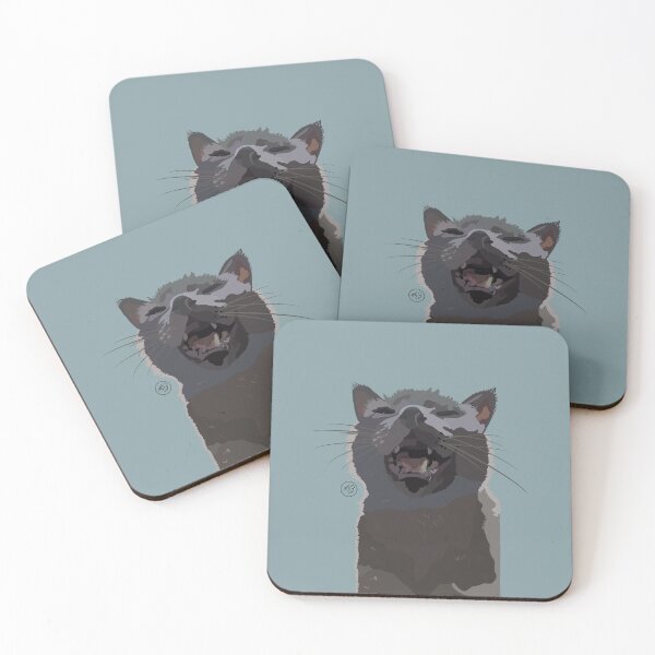 Item preview, Grey Cat Smiling designed and sold by madisonGreimann.