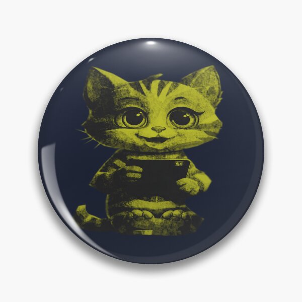 Item preview, Cute Cat Using Phone designed and sold by kinpirks.