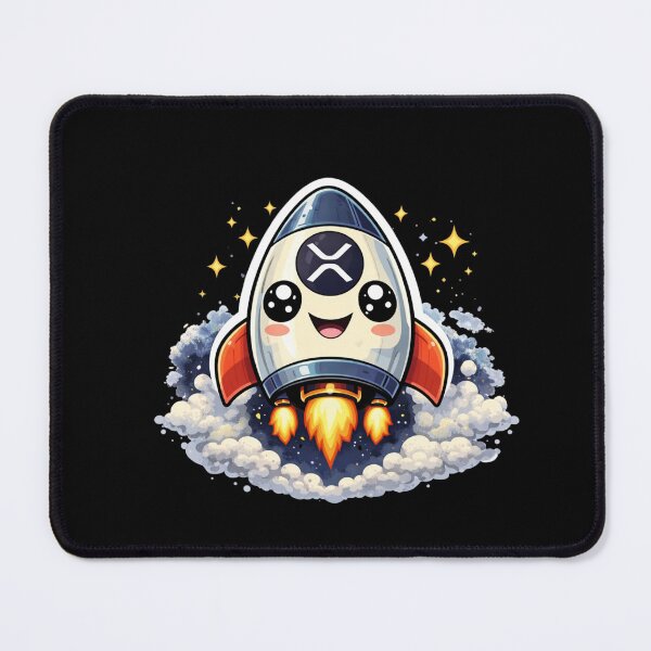 Item preview, Cute XRP Rocket Ship – Kawaii Crypto To The Moon Ripple Space Sticker Design designed and sold by LintonGriffin.