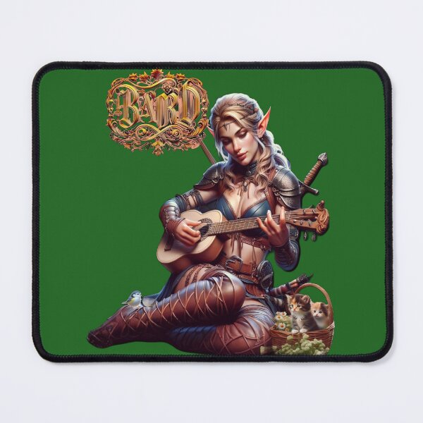 Item preview, Elf Bard with Kitten designed and sold by Jannicki-Art.