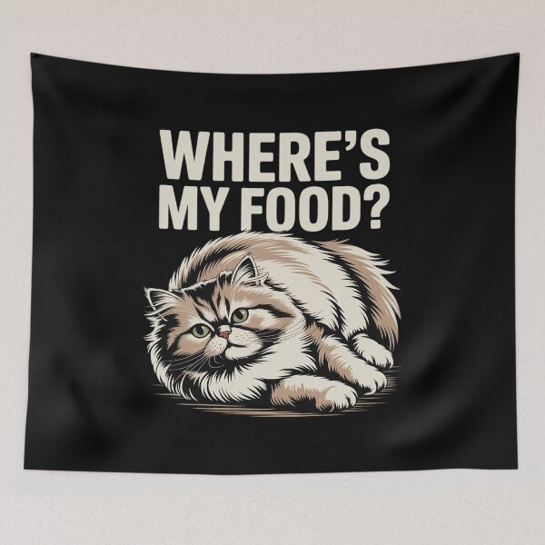 Item preview, Where's my food fat thicc cat cat kitten cats lovers designed and sold by joyouartArt.