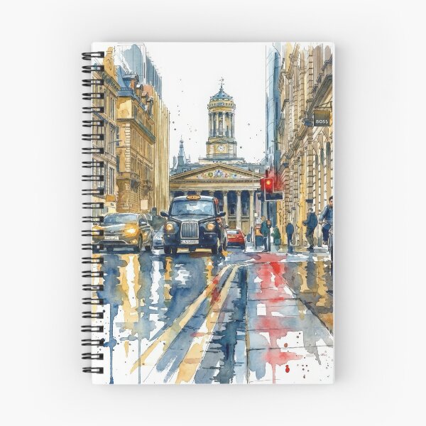 Item preview, Ingram Street, Glasgow Watercolour designed and sold by davidelder.
