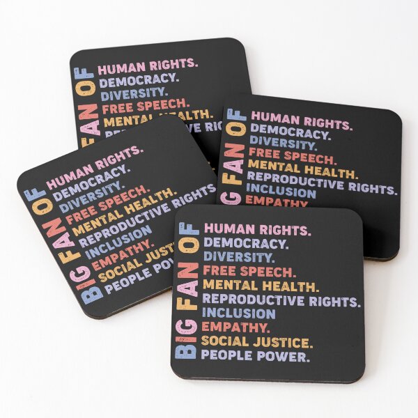 Item preview, Big Fan Of Human Rights, Democracy, Diversity, Free Speech, Social Justice designed and sold by kolshi-shop.